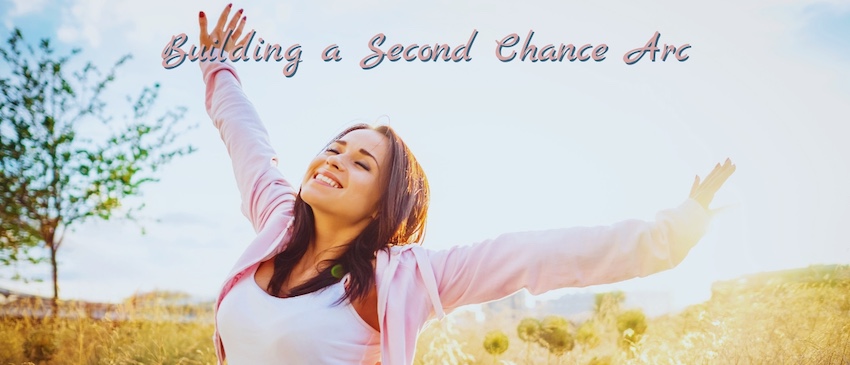 A woman stretching her arms in the air, Second Chance Character Arc, BarbaraEllinAFox.com