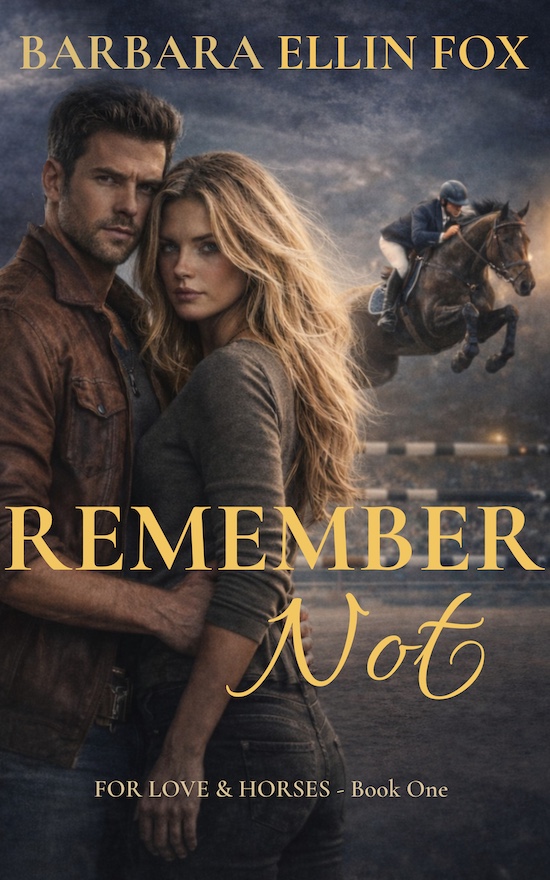 The cover for Remember Not A man and a woman and a jumping hore